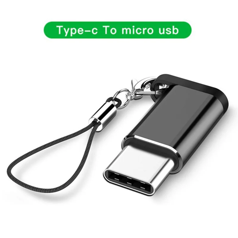 Роскошный мини-usb Type-C штекер к Micro USB гнезду C разъем для зарядки телефона Samsung Xiaomi