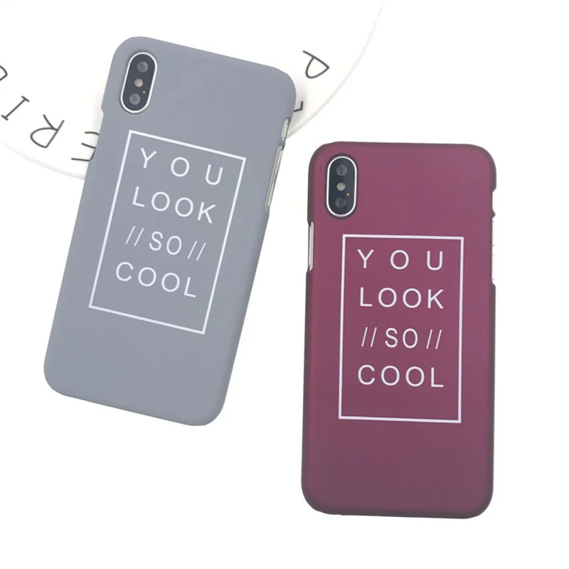 UXIA Письмо печати чехол для телефона iphone X case 5S 5 6 S 7 8 плюс жесткая матовая
