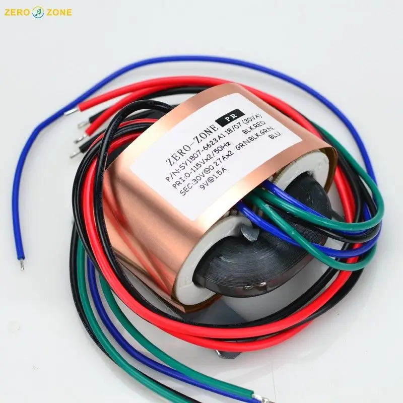 ZEROZONE 30VA HIFI медь R core трансформатор выход 30V 0 9V для PRT 09A L8 7|Усилители мощности| |