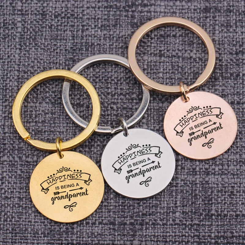 Брелок для ключей с подвеской на сумку кольцо Счастливое счастье grandродитель