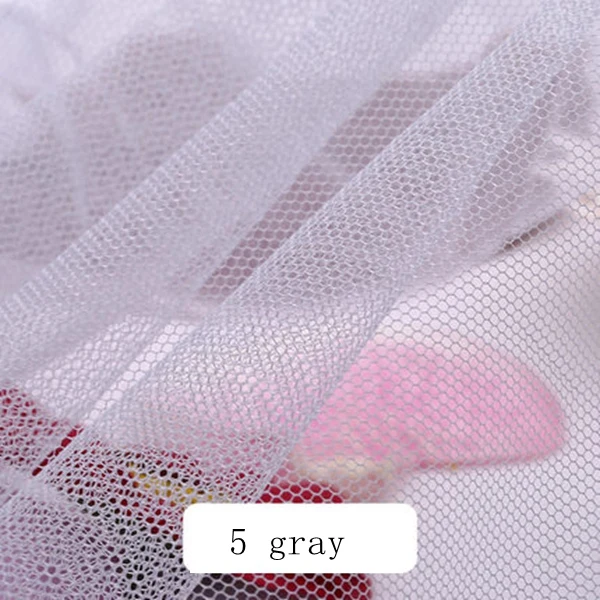 5 gray Модная фатиновая юбка-пачка, Мягкая сетчатая ткань, марля, 1 метр* 160 см, для одежды/занавесок/москитной сетки/для шитья/рукоделия/домашнего текстиля 01 - Цвет: 5 gray