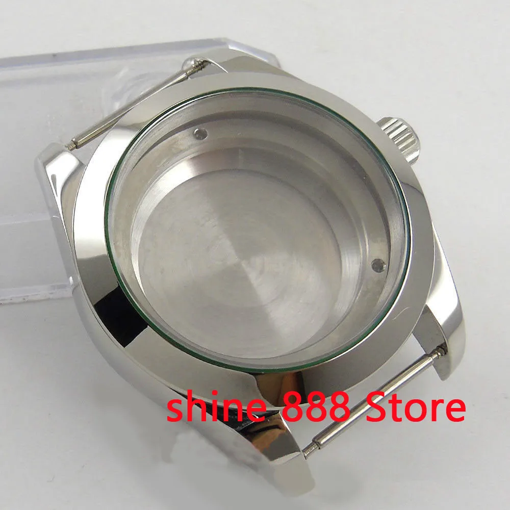 

40mm 316L steel silver automatic Watch Case fit ETA 2824 2836 MOVEMENT