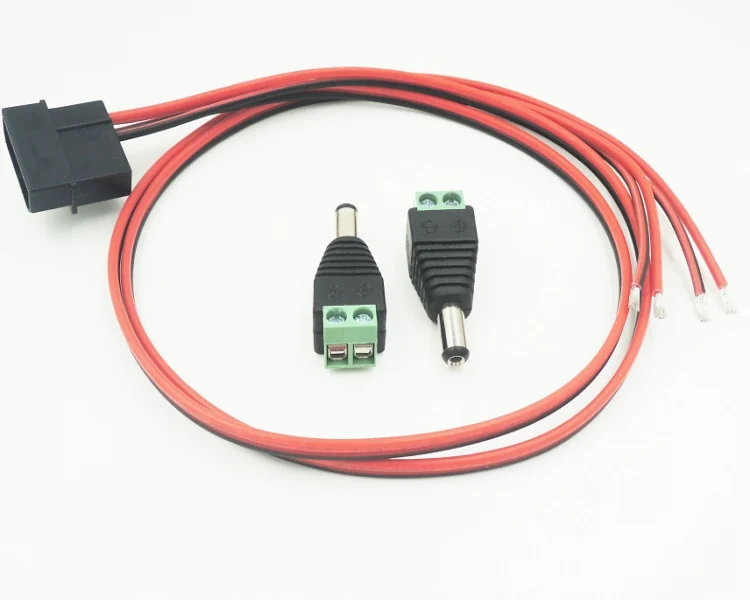 50 шт./лот DHL PC DIY 4 контактный IDE Molex до 12V DC разъем питания 2*5 5x2 1 мм адаптер|ide molex|molex