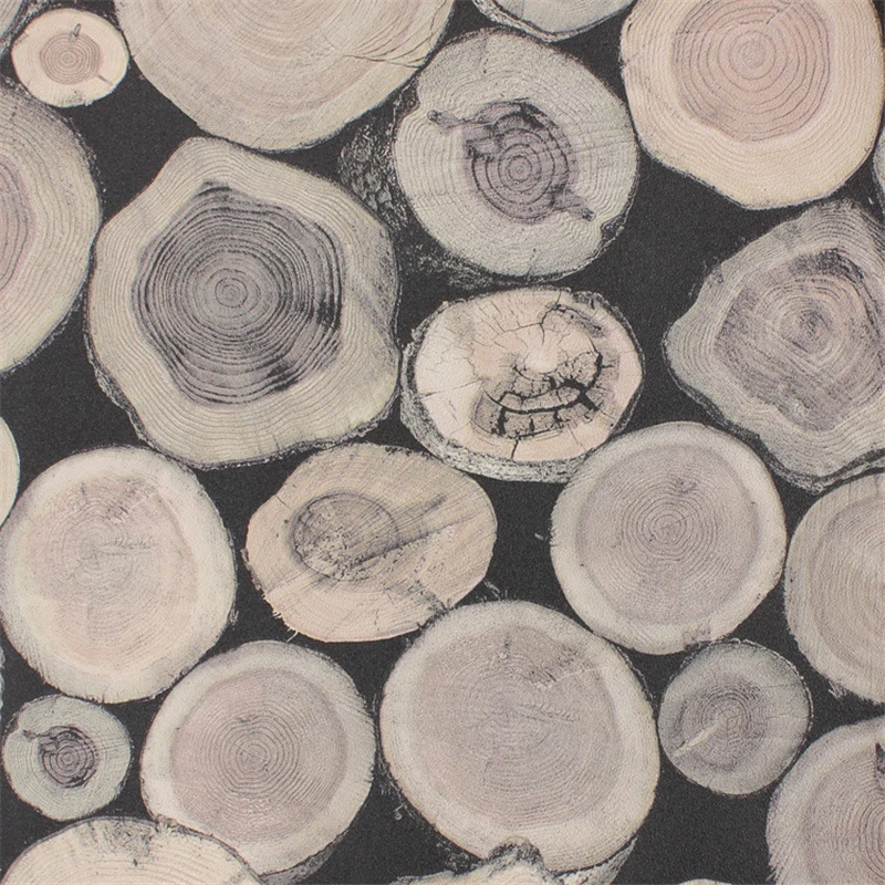 Обои с имитацией деревянного кольца в китайском стиле ретро чайный домик отель