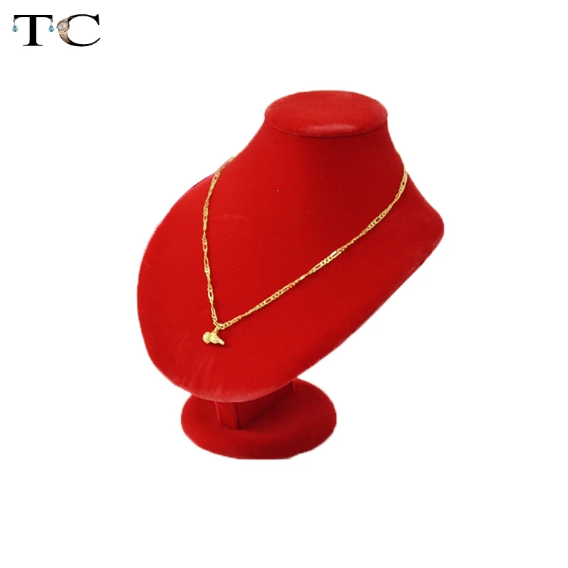 Красное бархатное ожерелье держатель для ювелирных украшений свадебные золотые