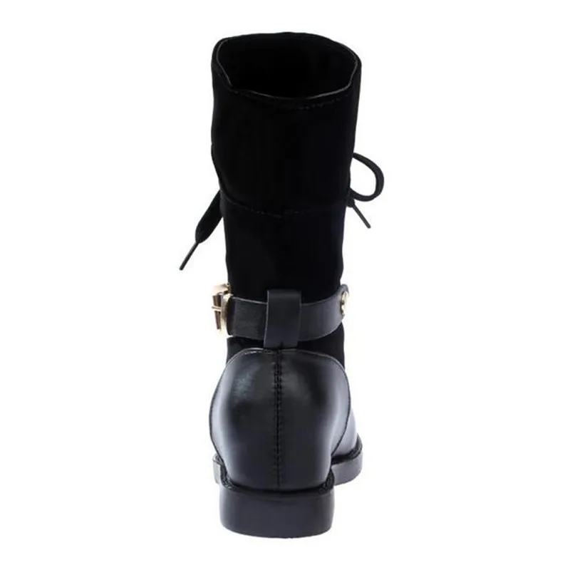 2016 Новые Женские Зимние Сапоги Высокое Качество Твердые босоножки Дамы PU Моды