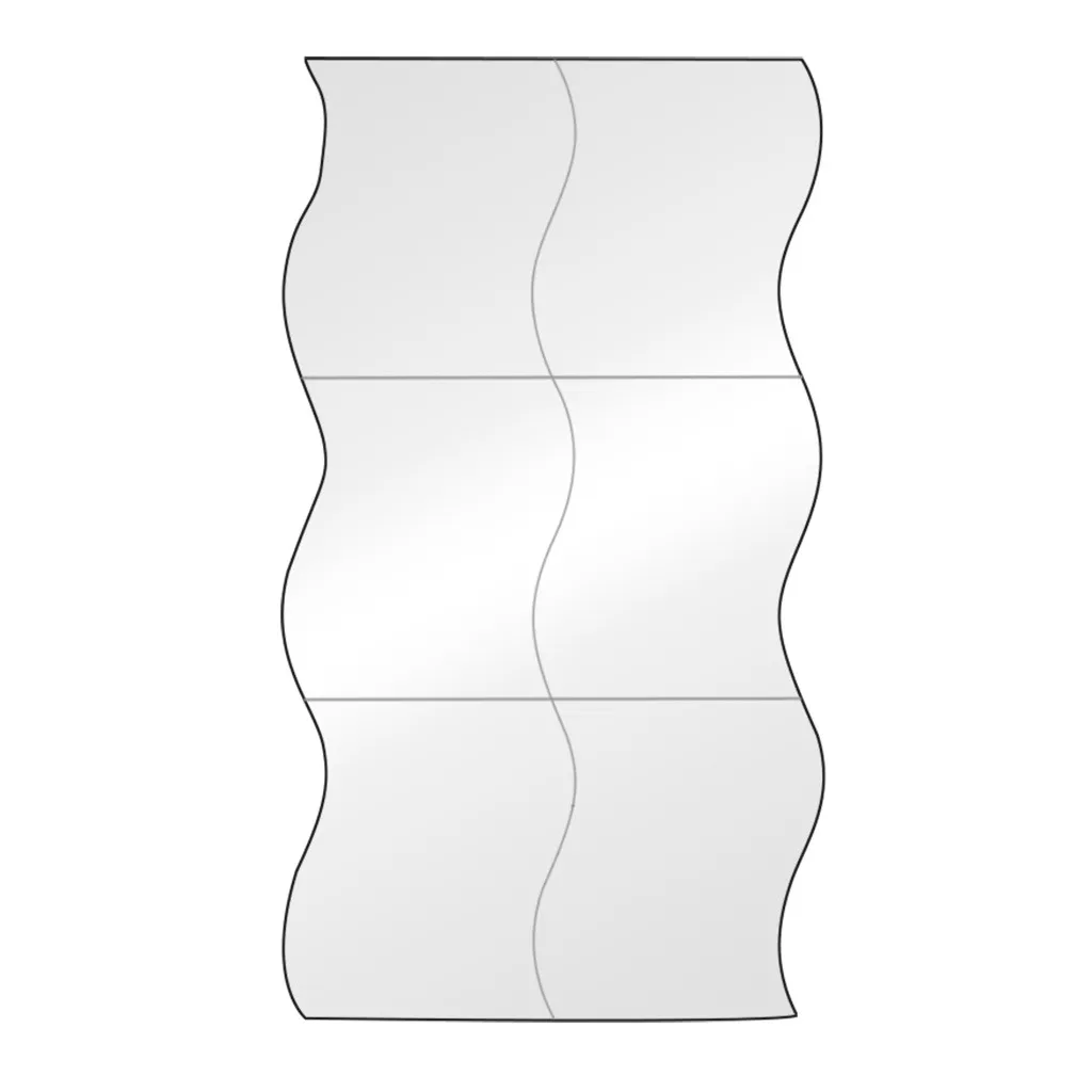 3d Wall Stickers 1 Set Mirror Home Decoration DIY Art Wave Bedroom Furniture | Дом и сад