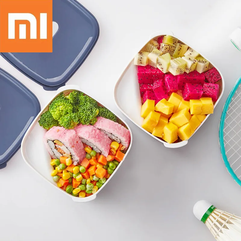 Xiaomi 920 мл Ланч бокс 2 слоя Bento box контейнер для еды пластиковый Pp микроволновая