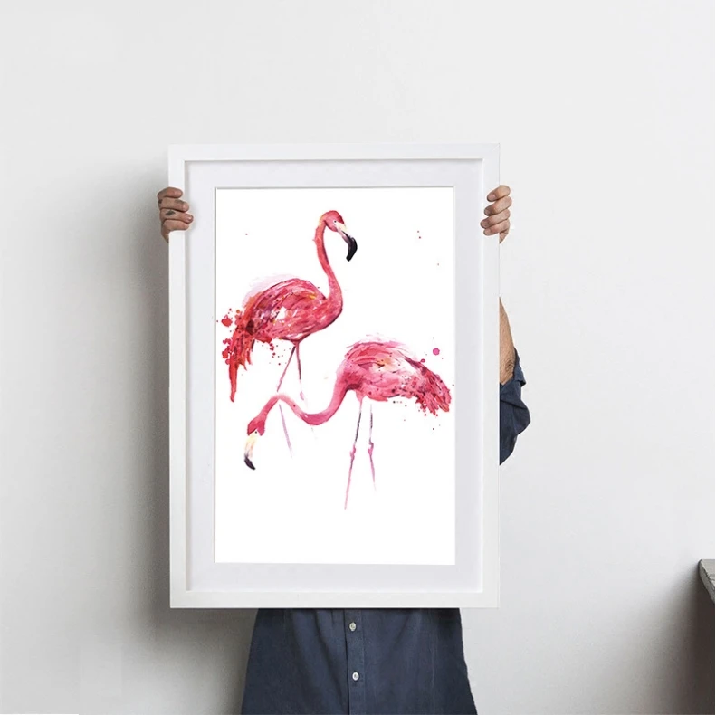Ins Flamingo modular pictures painting by numbers on the wall Diy Oil drawing | Дом и сад