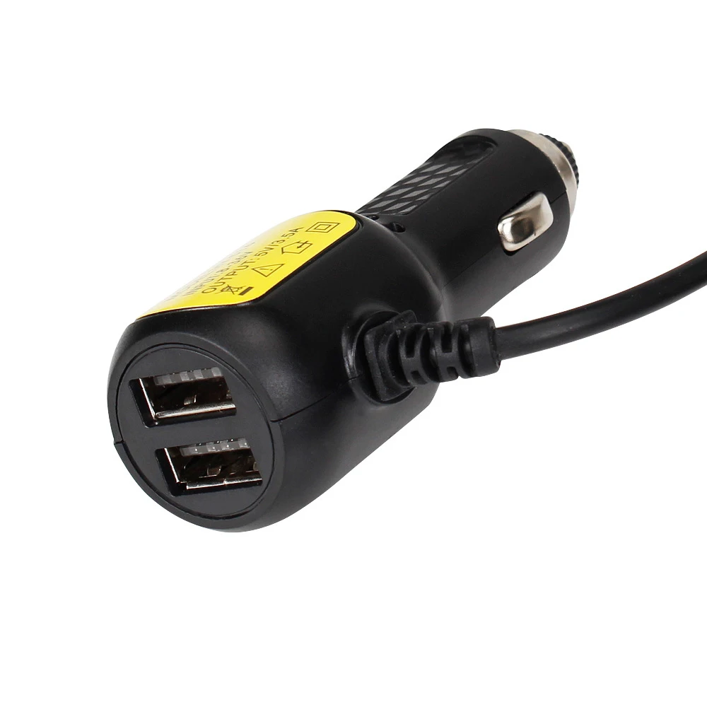 Автомобильное зарядное устройство с двумя USB портами 3 5 м В 2 А|Кабели адаптеры и
