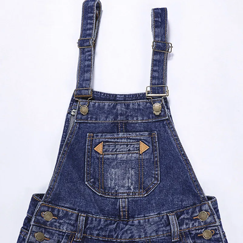 2017 женский джинсовый моющийся комбинезон модный на бретельках Весенние длинные
