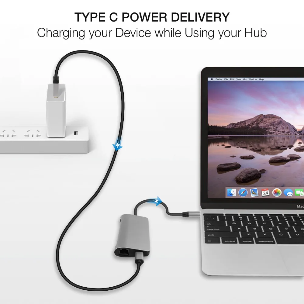 DZLST USB C 3 1 концентратор для Ethernet LAN HDMI 4K SD/TF кардридер 0 PD комбинированный