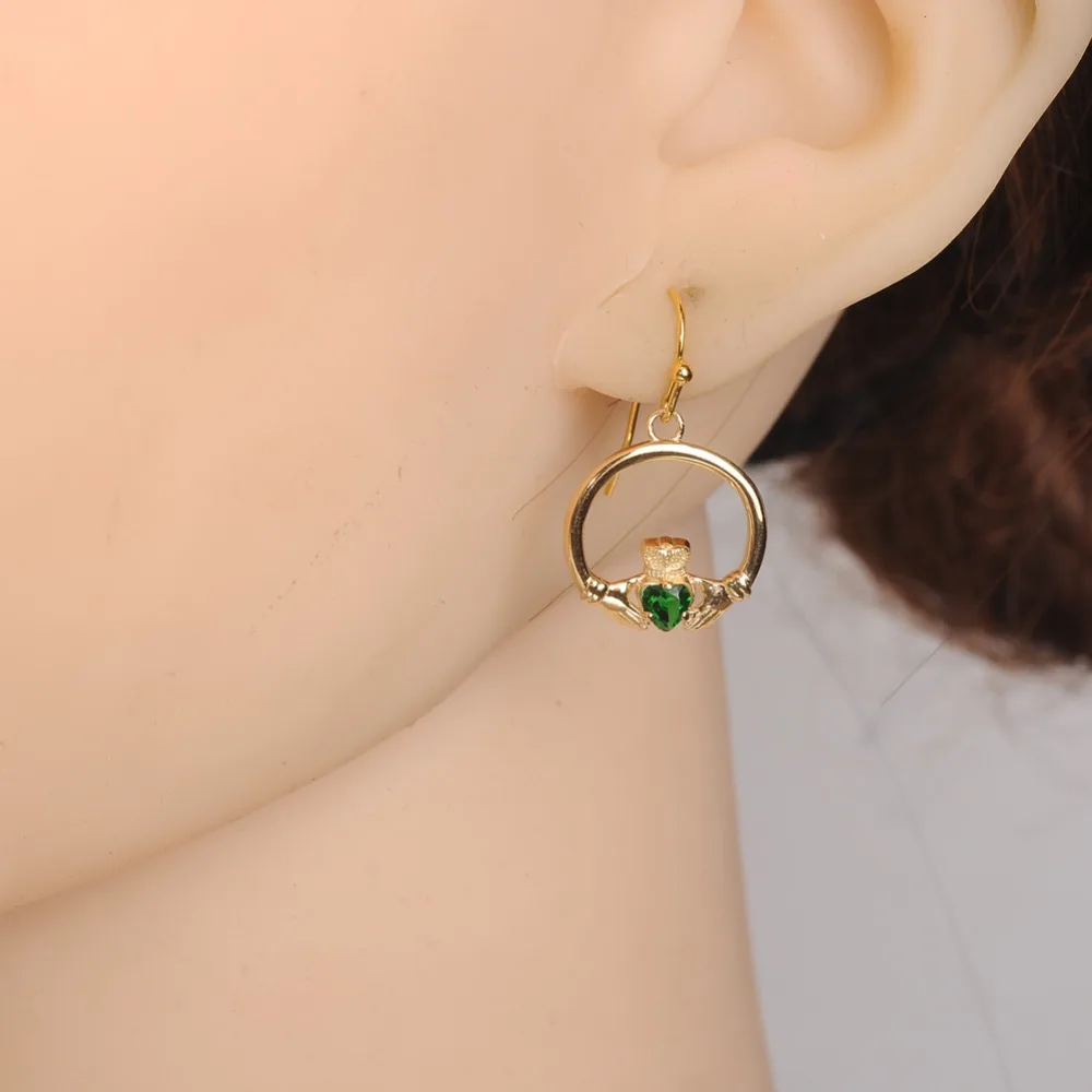 Изумрудный кубический цирконий серебро 925 пробы ирландский кладаж искусство для