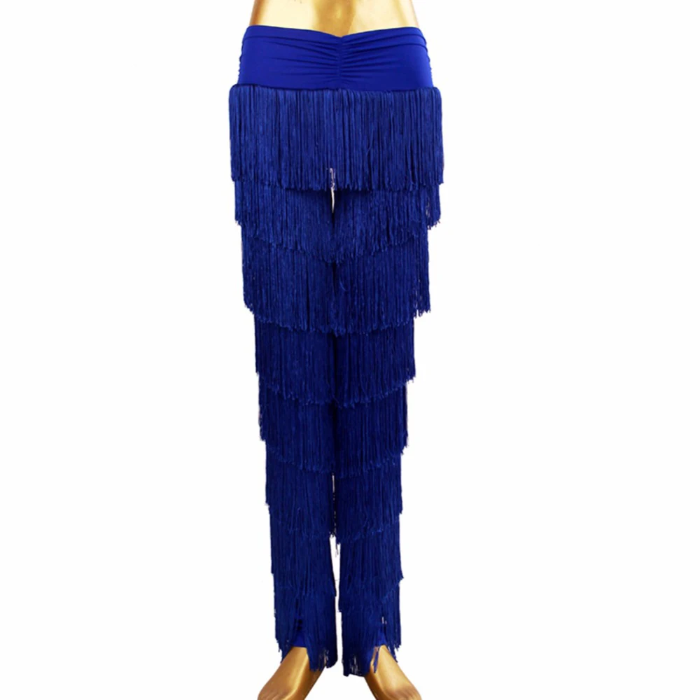 

Children 2018 Arrival Latin Fringe Dance Pants For Dance Girls Black/Blue Tassel Kids Baile Latino Dancewear Fitness Clothes