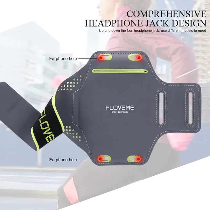 FLOVEME 4," /5,5" водонепроницаемый спортивный ремень на руку чехол для iPhone 6 6s Plus 7 8X10 Универсальный чехол для наружного бега чехол для телефона