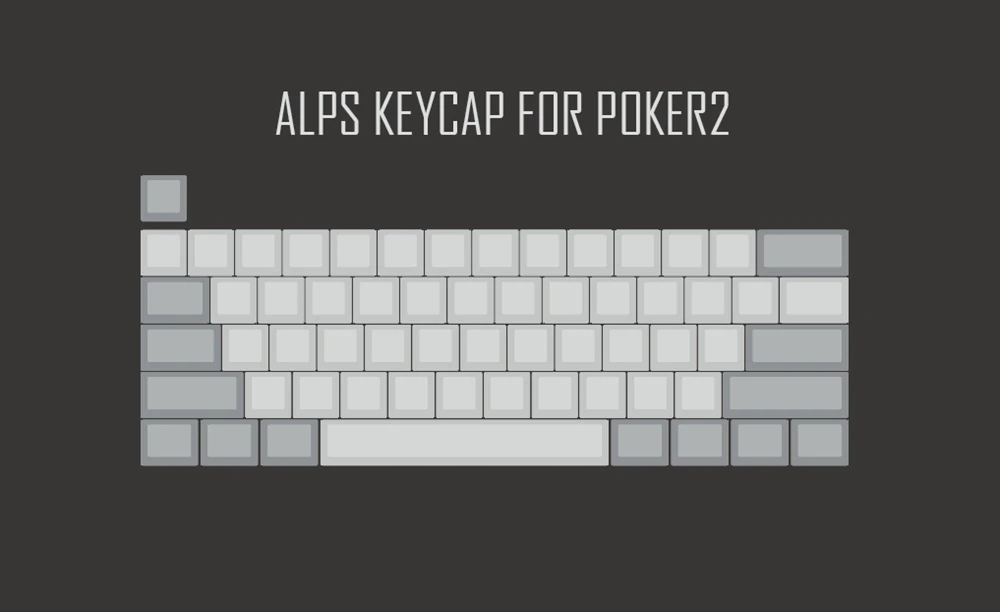 ALPS for Poker2 XDA ALPS пустые брелки пустые белые серые для MX механическая клавиатура gh60 покер xd64 xd60 xd68 xd84 xd96 Планк 87 104 ansi tkl - Цвет: ALPS for Poker2