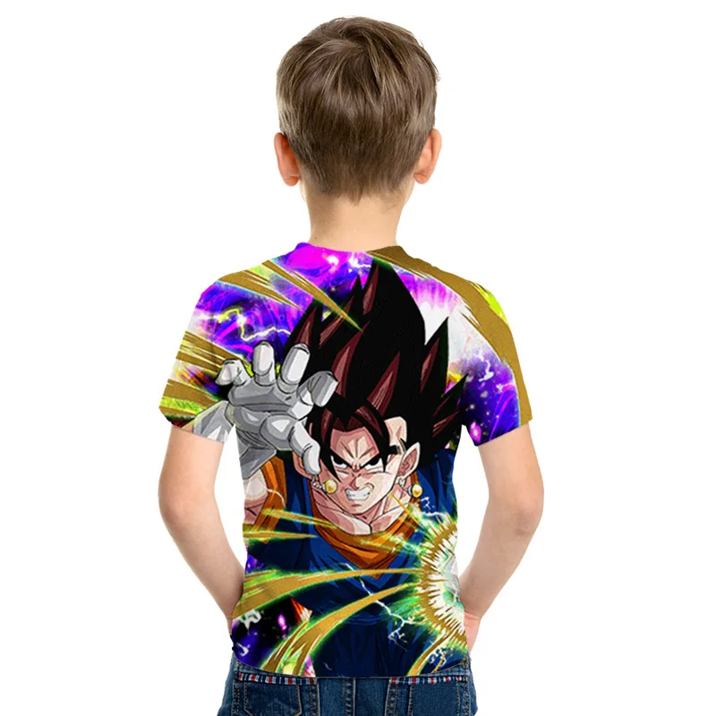 Детская футболка с принтом Dragon Ball Z Ultra Instinct, футболка с 3D принтом «God Son Goku Super Saiyan», мужская летняя забавная футболка с круглым вырезом для родителей и детей