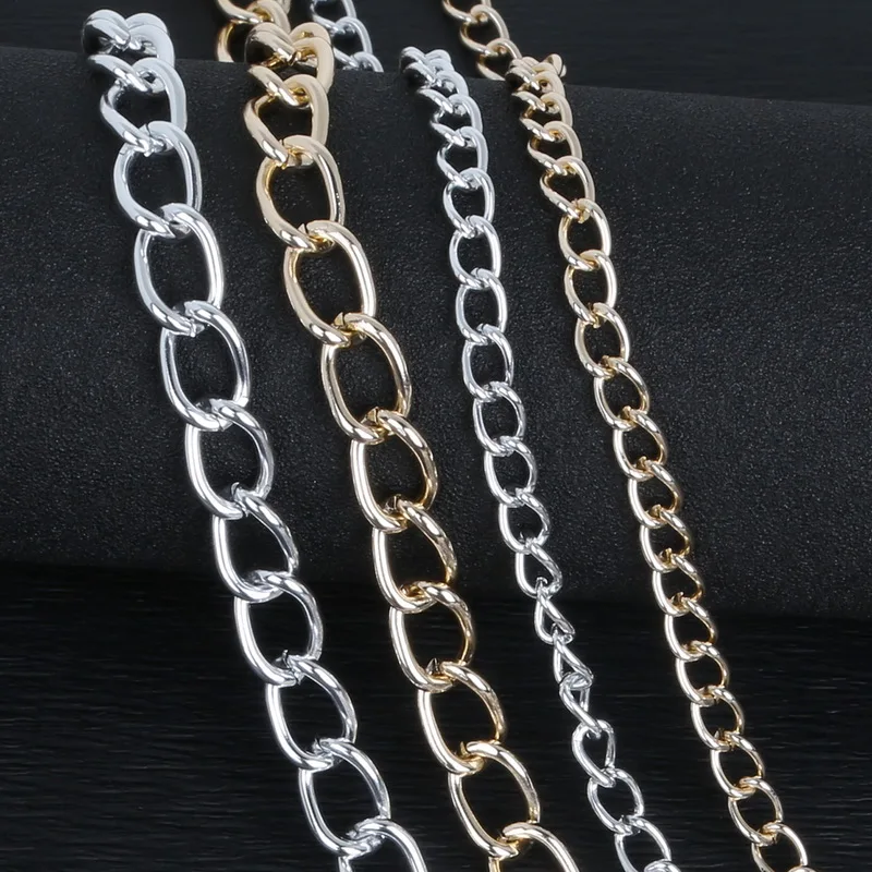 Новая алюминиевая цепь NiceBeads Посеребренная/светло Золотая позолоченная для ожерелья браслета Ювелирная