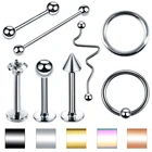 1 шт. стальные сегментные кольца, Ушная перегородка для носа, обруч для ушей, пирсинг, орелха, спираль, язычок, ювелирные изделия кольцо для пирсинга