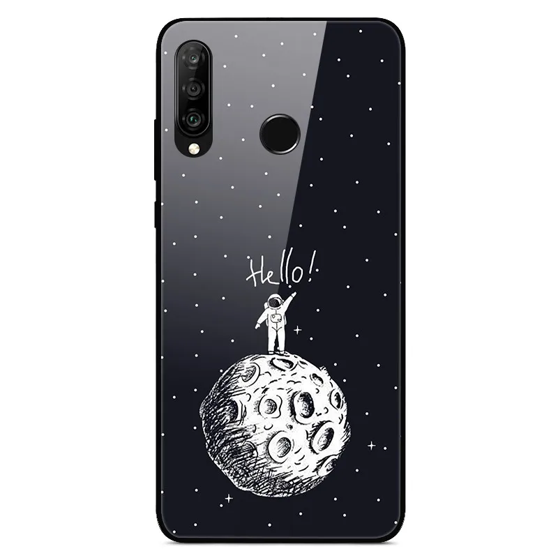 3 Для huawei P30 Lite чехол P30Lite глянцевое стекло TPU рамка твердая задняя крышка для huawei P30 Lite MRA-LX1M Nova 4E P 30 Lite чехол - Цвет: 3