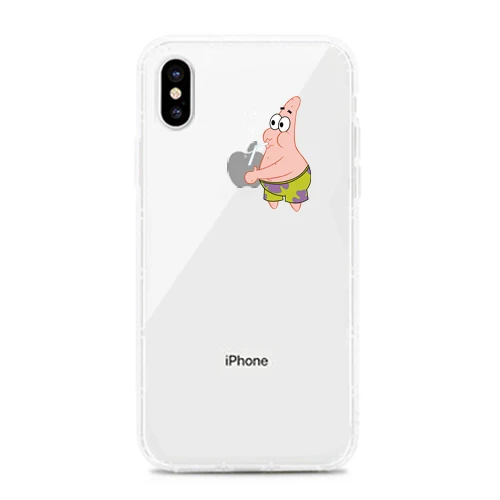 Patrick Star Мультяшная Губка Боб Патрик звезда оригинальность логотип телефон пара чехол мягкий TPU для iPhone 6 6s 7 8 Plus X XS XR XSMax 11 Pro Max - Цвет: Patrick Star