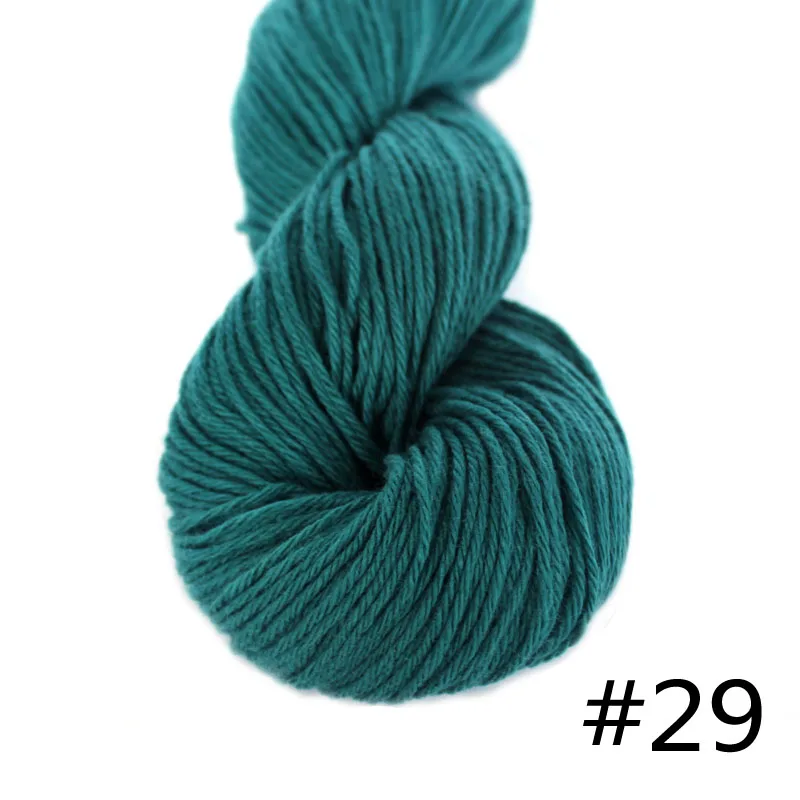 29 DK Teal Пряжа лотоса супер мягкая кашемировая DK пряжа цвет#01-#30 натуральный кашемир 4plys ручная вязка цвет ed DIY вязание крючком - Цвет: 29 DK Teal