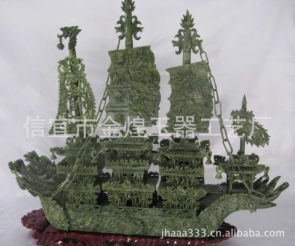 Guangdong Xinyi manufacturers Seiko jade crafts dragon boat 80CM |
