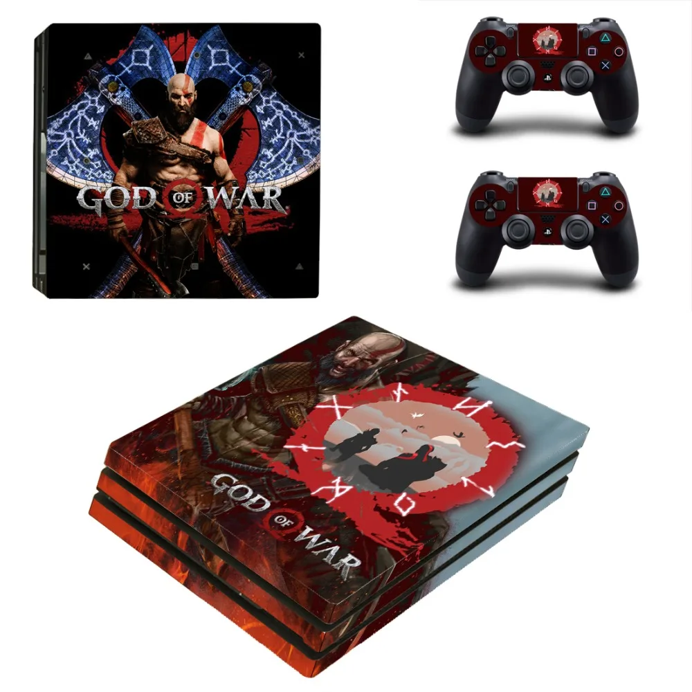 Виниловая наклейка на кожу игровой God of War PS4 Pro для консоли Sony Playstation 4 и 2