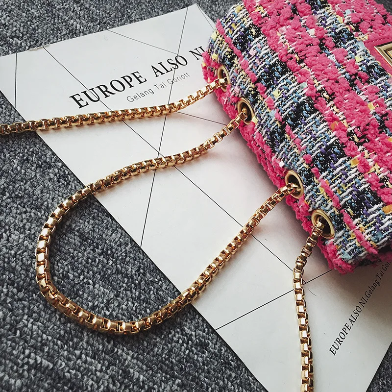 Emarald 2017 новая популярная модная женская шерстяная сумка с цепочками Корейская