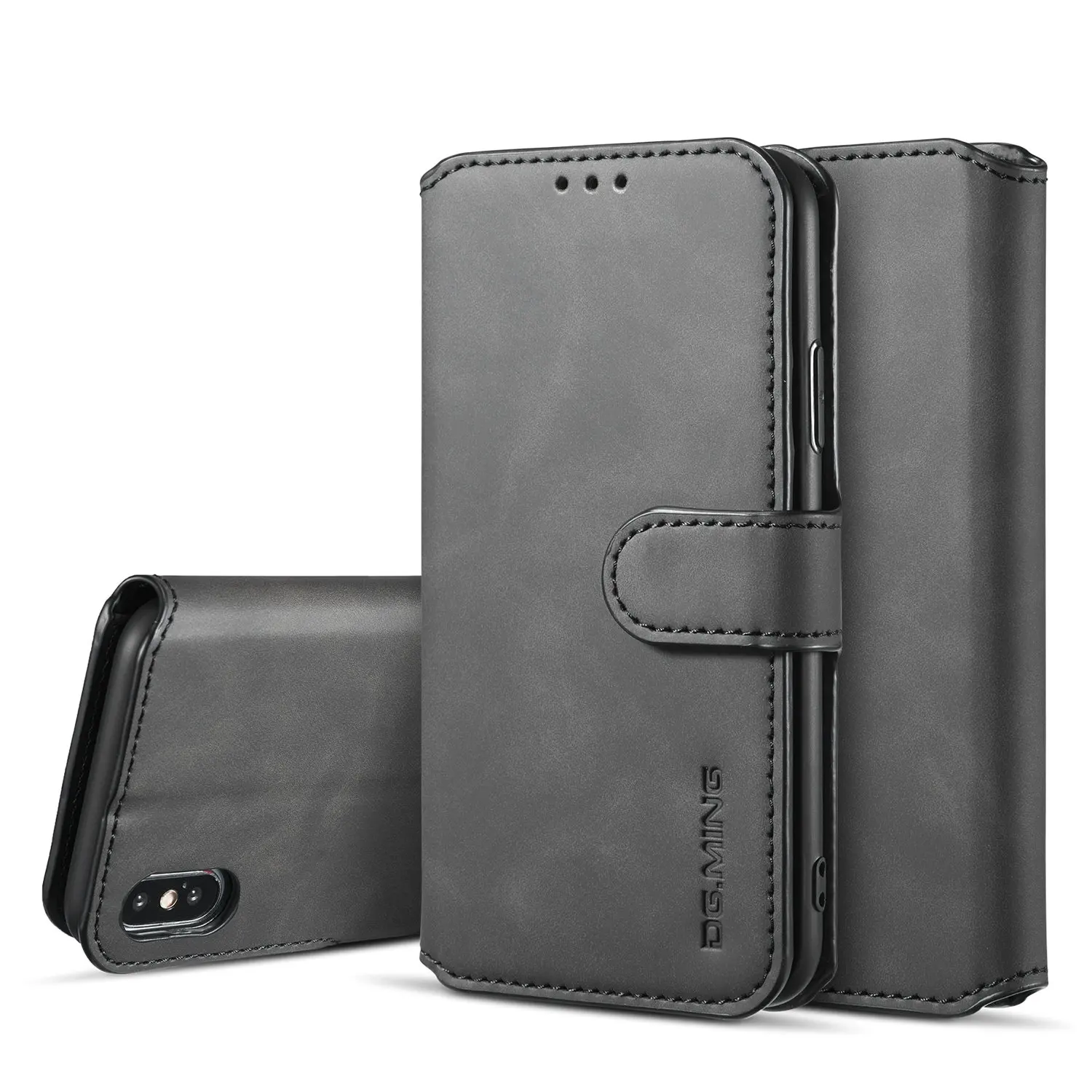 Винтажный чехол для iPhone X, 8, 7, 6 S, 6 Plus, XS Max, XR, флип-чехол, простые Чехлы, книга, Ретро стиль, кожзам, кошелек, подставка, держатель, чехол для телефона