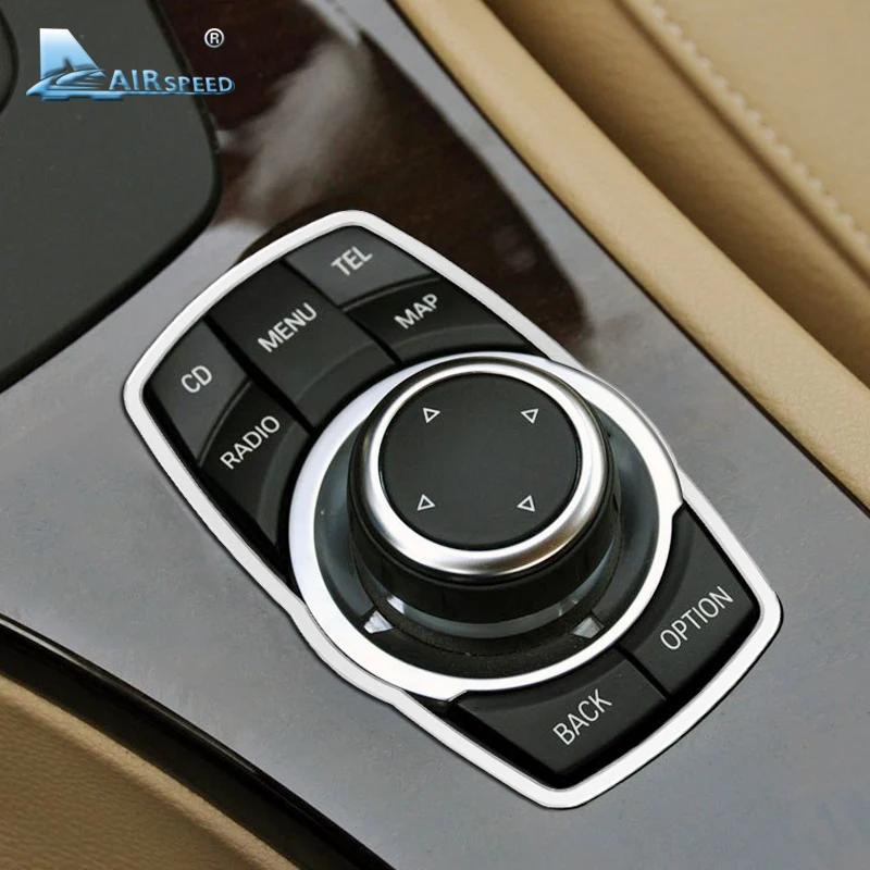 

Airspeed Car Multimedia Buttons Trim Multimedia Knob Frame Decoration Car Stickers for BMW E90 3 Series 2005-2012 Car-styling