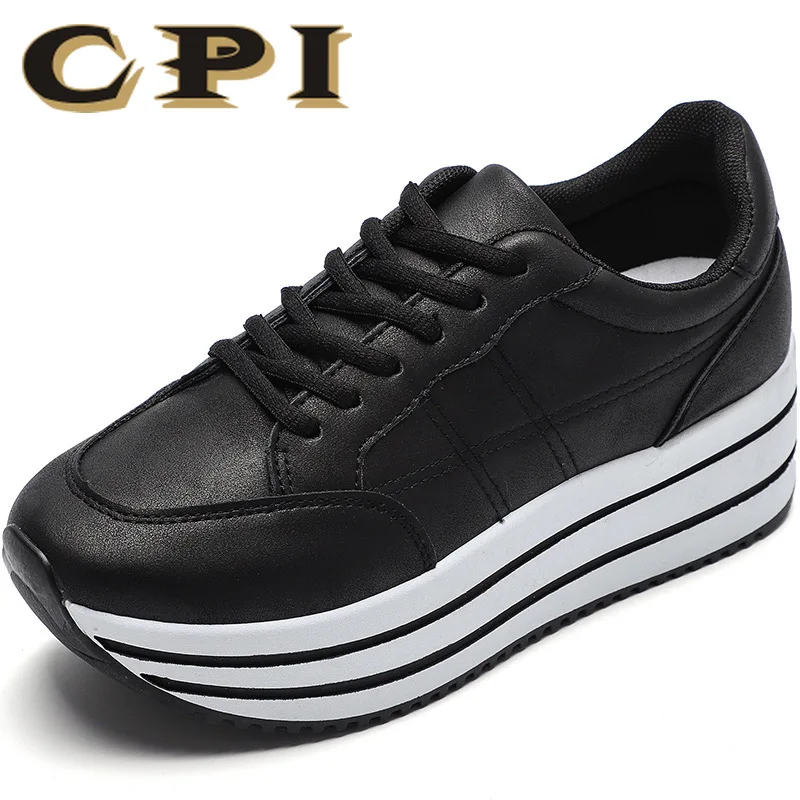 Женские кроссовки на высоком каблуке коллекция 2019 года женская кожаная