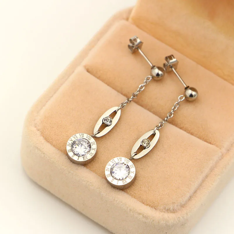 Длинные Стильные серьги Martick в форме лезвия круглые подвески с римскими цифрами и