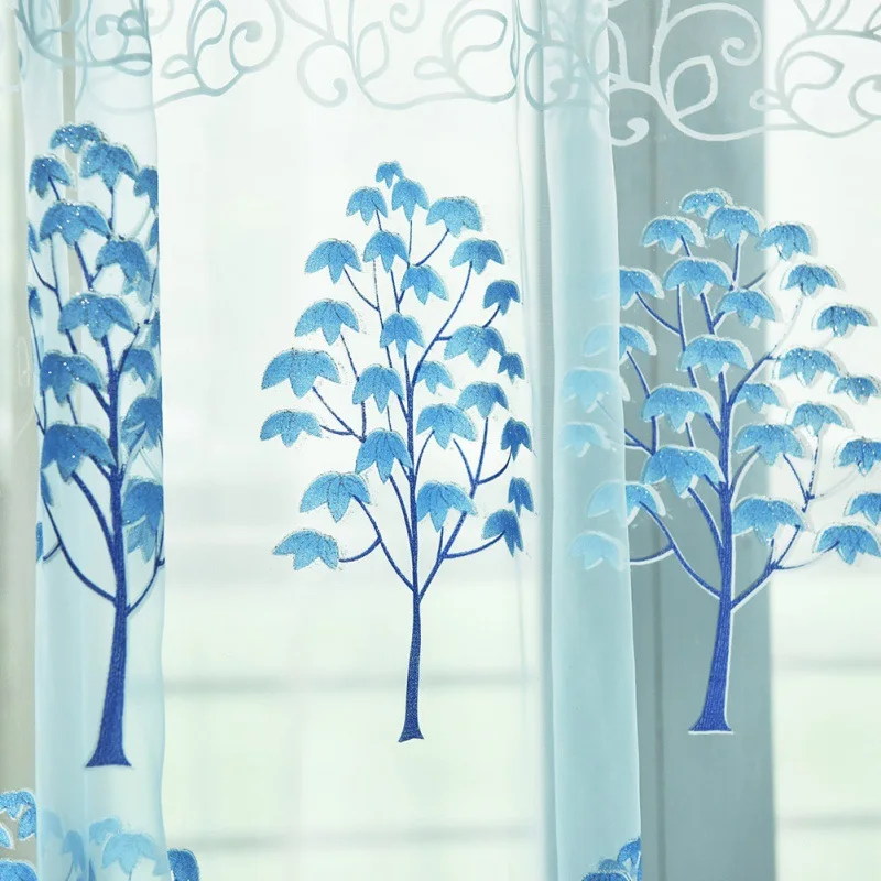 Современный Тюль с рисунком кленового листа для гостиной балкона|Занавески| |