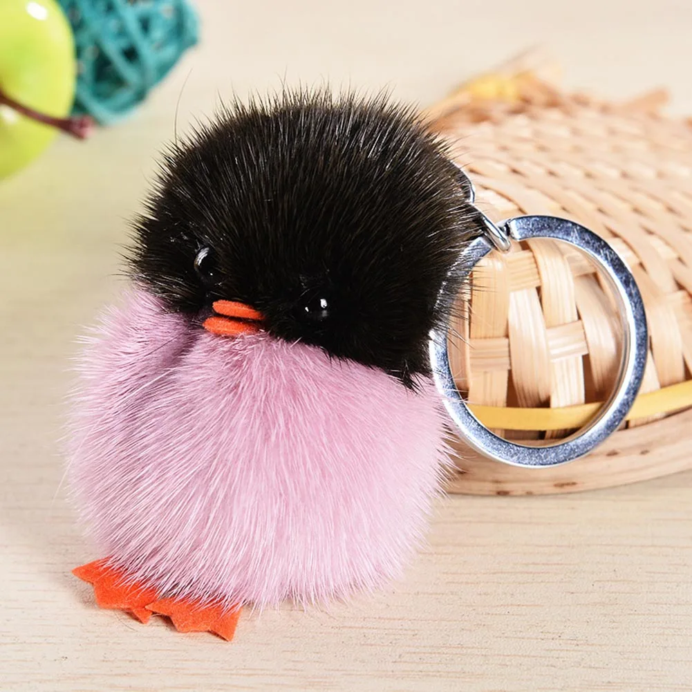 1 шт. брелок для ключей из меха норки|random keychain|toy keychainplush toy keychain |