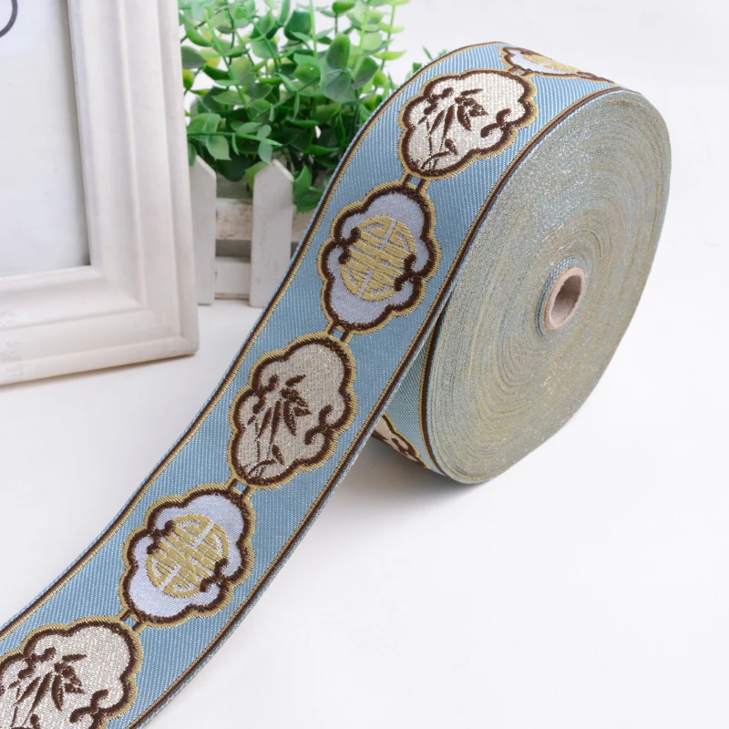 XWL 25M/Roll 60mm Wide Ethnic Woven Embroidery Jacquard Curtain Lace Trims Ribbon DIY Sewing Sofa Costumes Apparel Accessories | Дом и сад