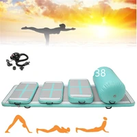 fast delivery a set 6 pcs inflatable air track mat trampoline inflatable air tumble track inflatable gym mat come with a pump
