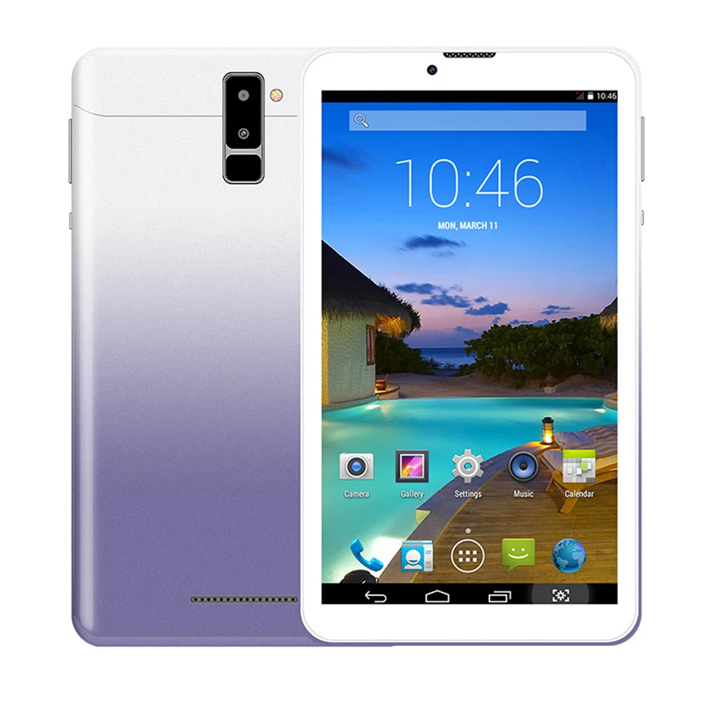 Ультратонкий планшет на Android 7,0 3G с двумя sim-картами MT8321 A7, четырехъядерный процессор, 1 ГБ ОЗУ, 8 Гб ПЗУ, 7 дюймов, 1024*600, gps, OTG, FM планшеты