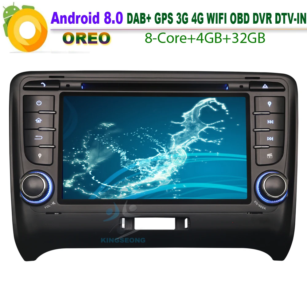 Octa core Android 8.0 DAB+ WiFi Radio RDS BT SD USB TPMS Car stereo GPS Sat Nav CD Bluetooth 4G DVD player For AUDI TT MK2 | Автомобили и