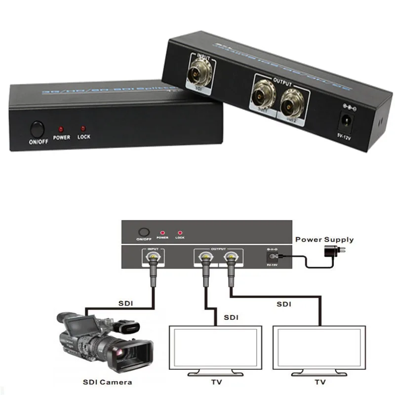 3G/HD/sd_sdi Разделение тер 1 SDI входного сигнала 2 устройств раковина Поддержка 5- 12 В