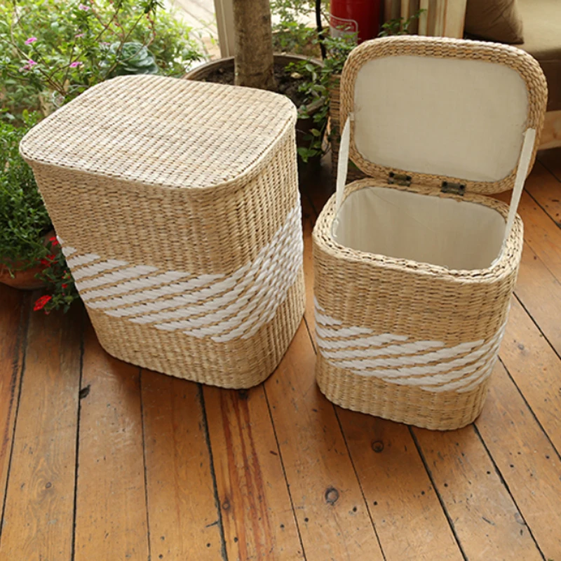 Деревянная подставка плетеная ротанговый ящик для хранения корзины organizador