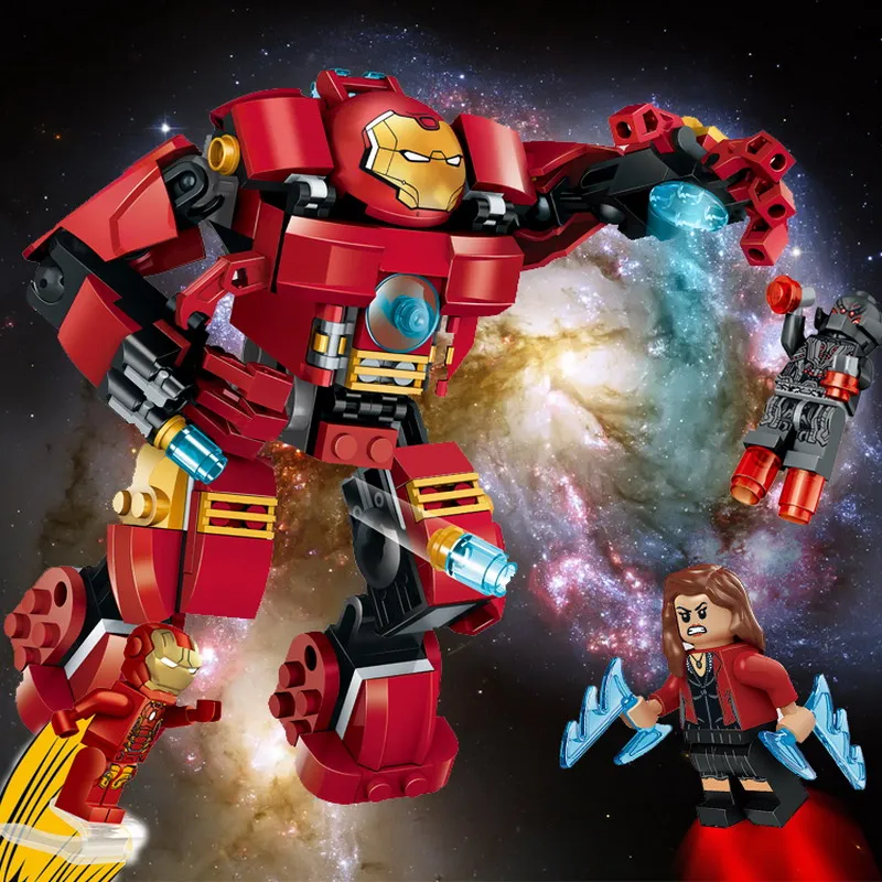 ML-K44 Супер герои Marvel Железный человек халкбастеры анти фигура Халка Конструкторы строительство подарок строительные игрушки для детей