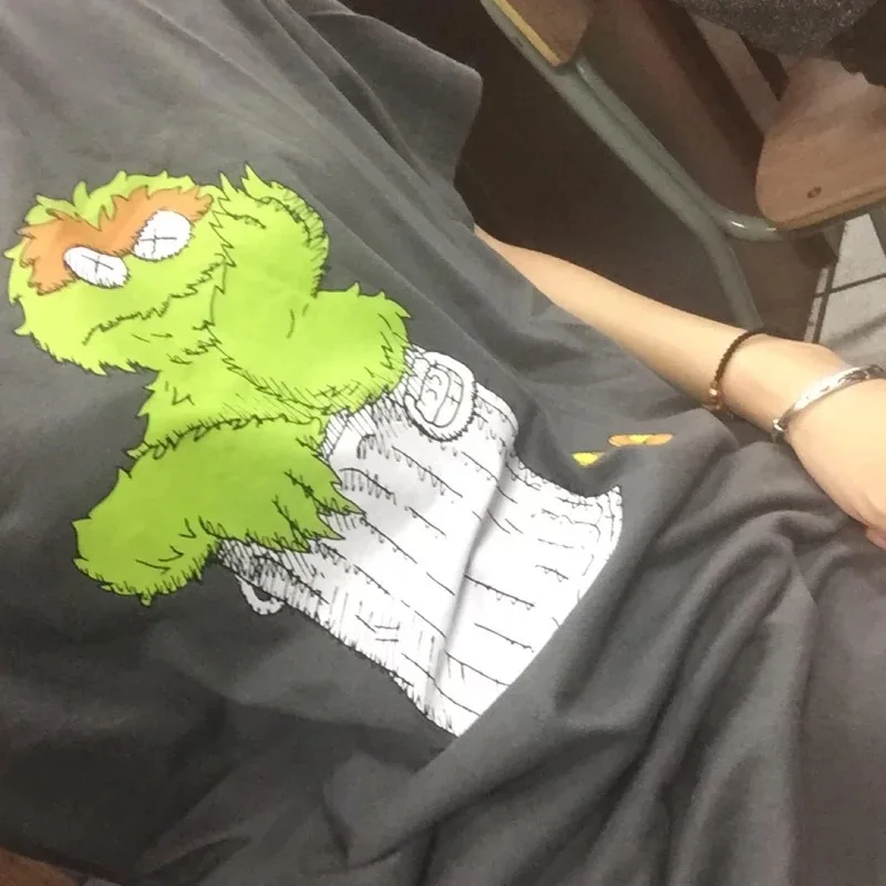 Новые модные футболки для девочек с героями мультфильмов короткими рукавами и