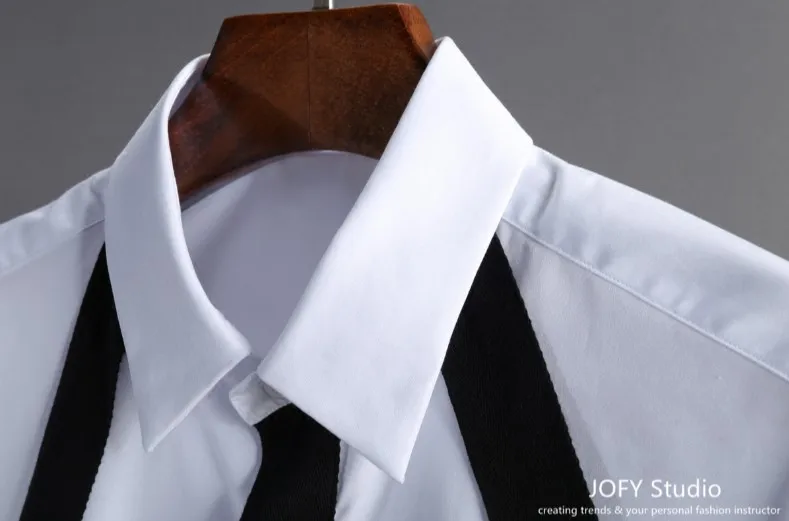 S-5XL! Мужская одежда 2019 мужская рубашка с вырезами и сращением ленточная Новое