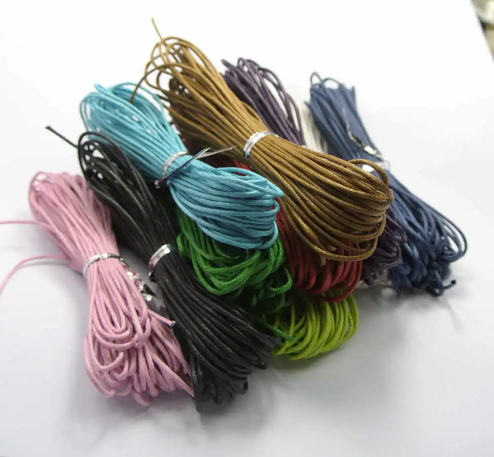 10 метров вощеный хлопковый шнур веревка нить 1 5 мм модные ювелирные аксессуары |