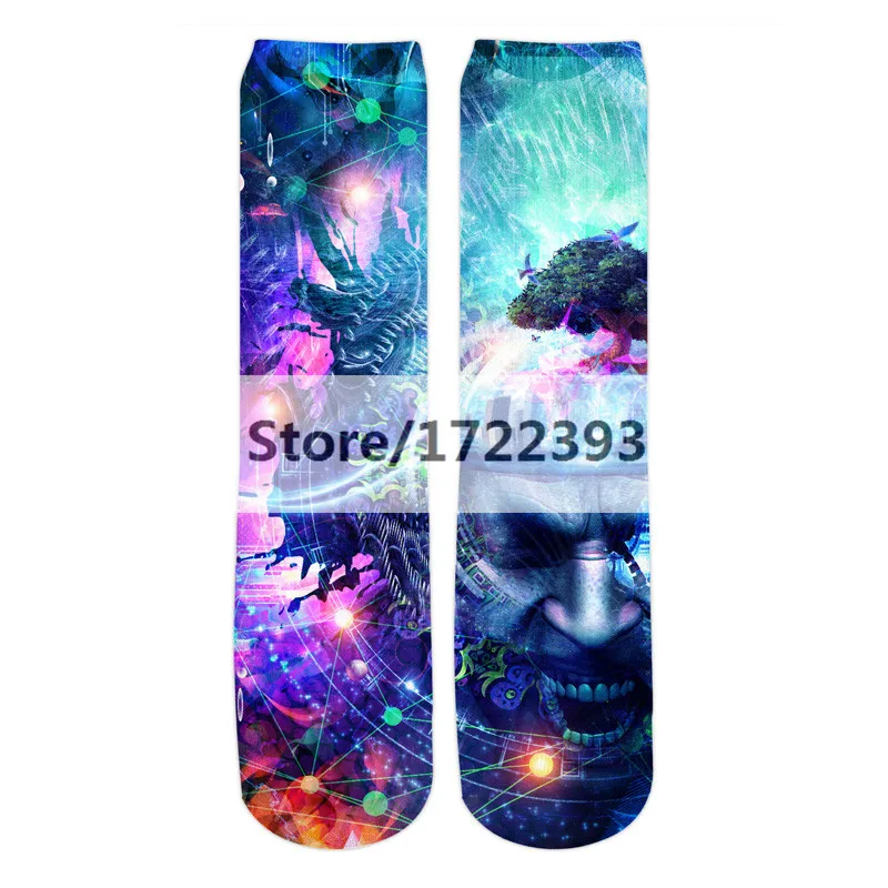 PLstar Cosmos, новинка, модные носки для мужчин/женщин, 3d принт, галактика, короткие носки, космос, звездная луна, небо, носки, Осень-зима, плотные носки