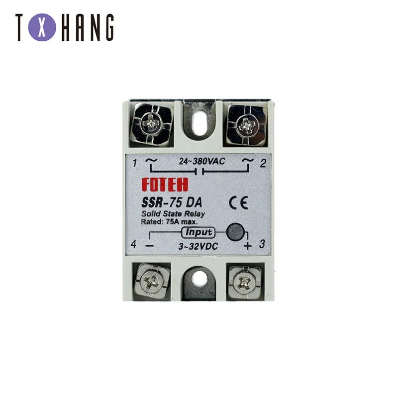 Промышленное твердотельное реле SSR 100A с защитным флагом SSR-100DA SSR-75DA SSR-60DA 10DA 25DA 40DA DC