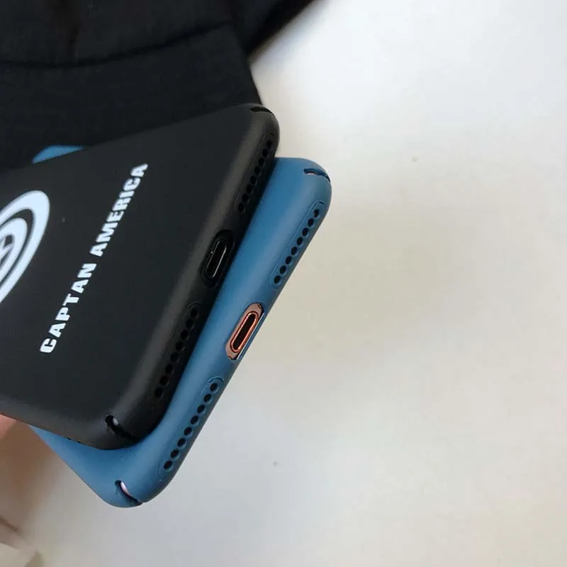 Матовый чехол для телефона с рисунком Бэтмена Супермена Капитана Америки iPhone X XR