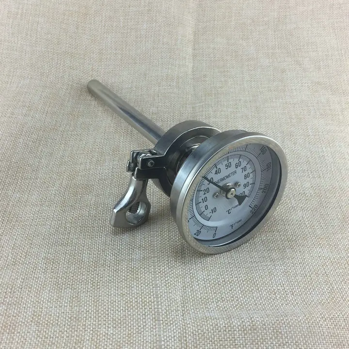 Термометр для домашнего пивоварения санитарный термометр 1 5 TC с зажимом Tri-Clover |