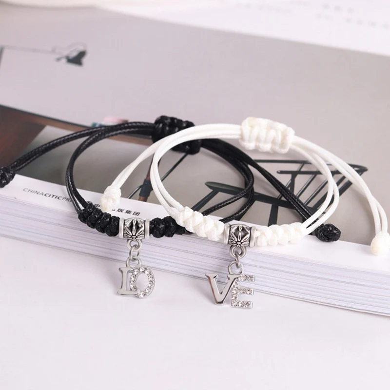 2 шт./компл. новинка любовь кулон пара браслетов подарок ювелирных изделий для